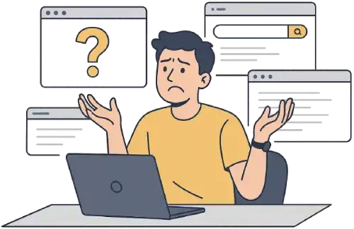 Personne perdue sur Internet